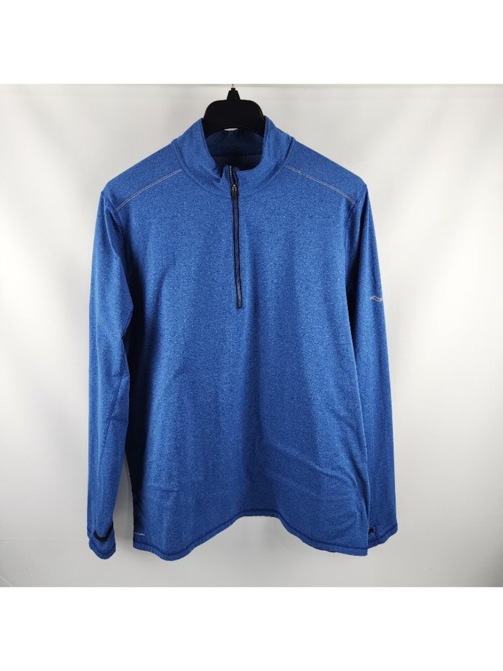 Saucony Pullover Mens XXL Blue Activewear 1/2 Zip Thumbholes